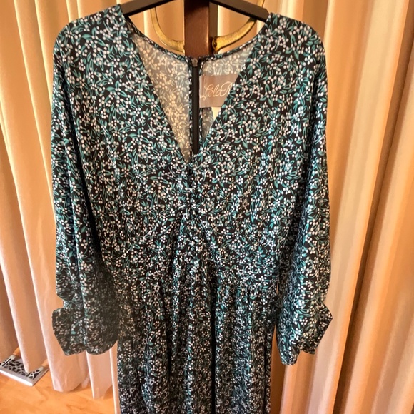 Lela Rose Black Floral Maxi Dres - Picture 10 of 11